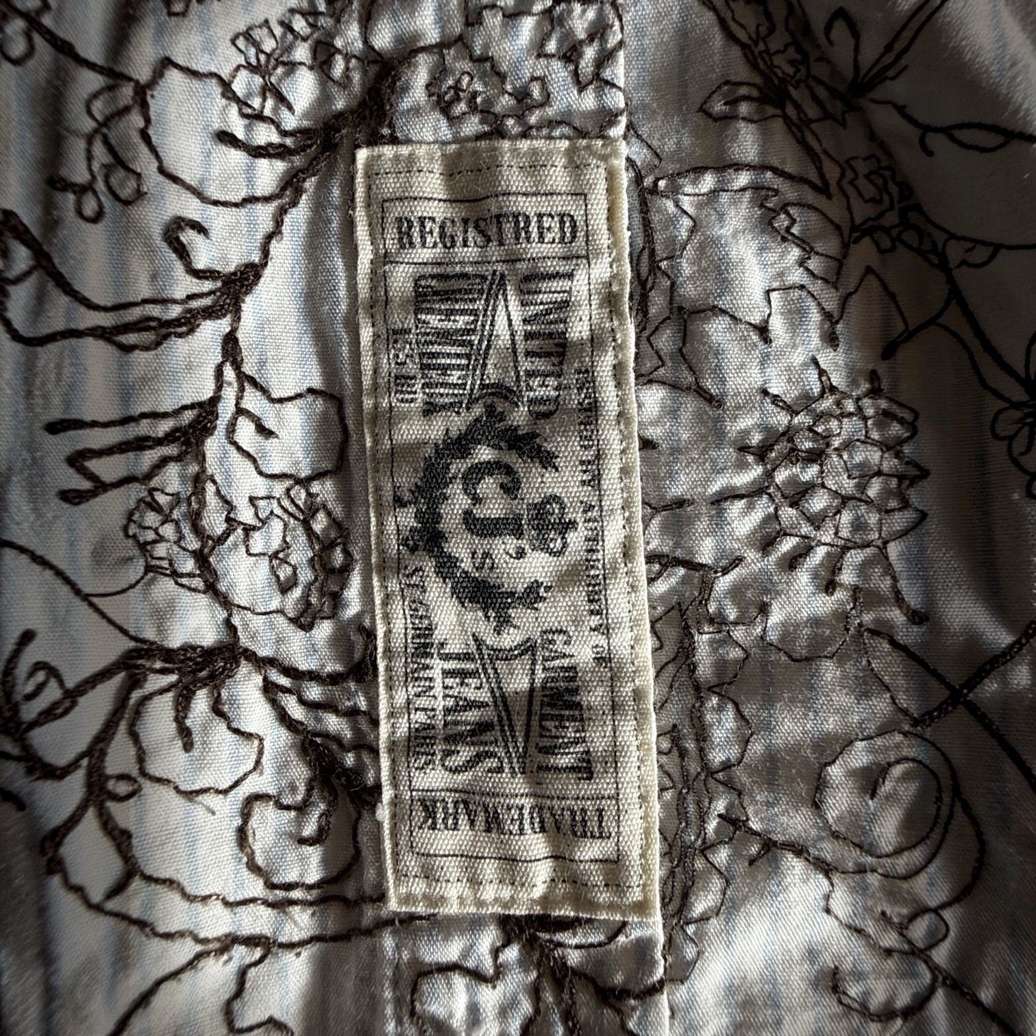 Cremieux 1971 White/Brown Floral Cotton Woven Long Sleeve Button-Up Shirt XXL