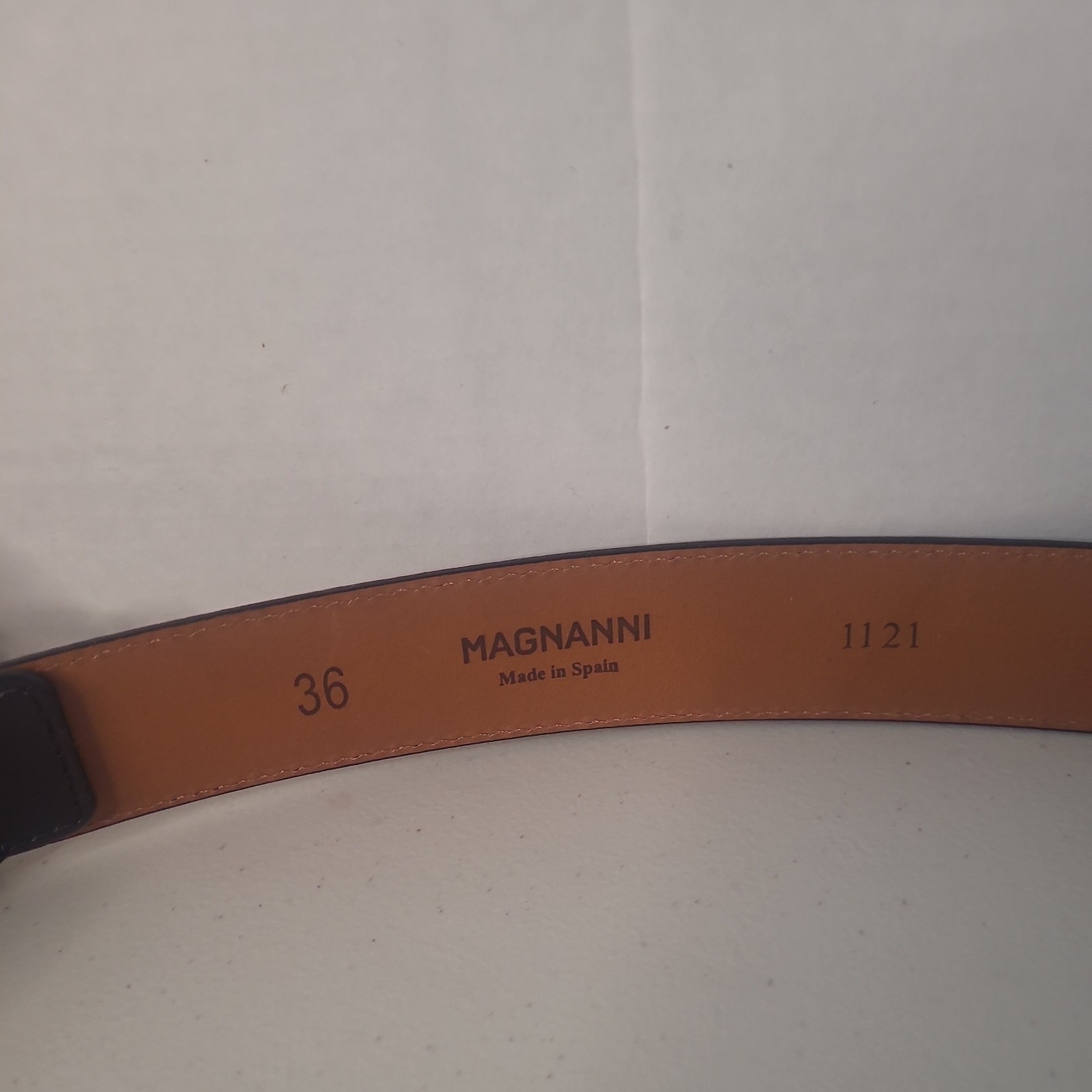 magnanni leather belt made in Spain 36 inch. 1121