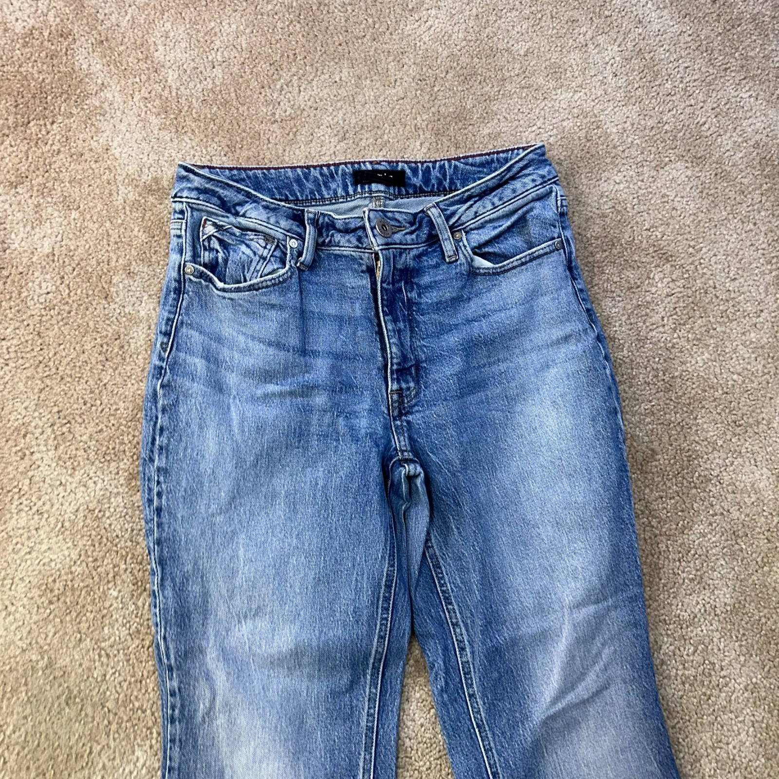 Edgely Mid Rise Flare Jeans Women’s 12s Blue Denim Stretch