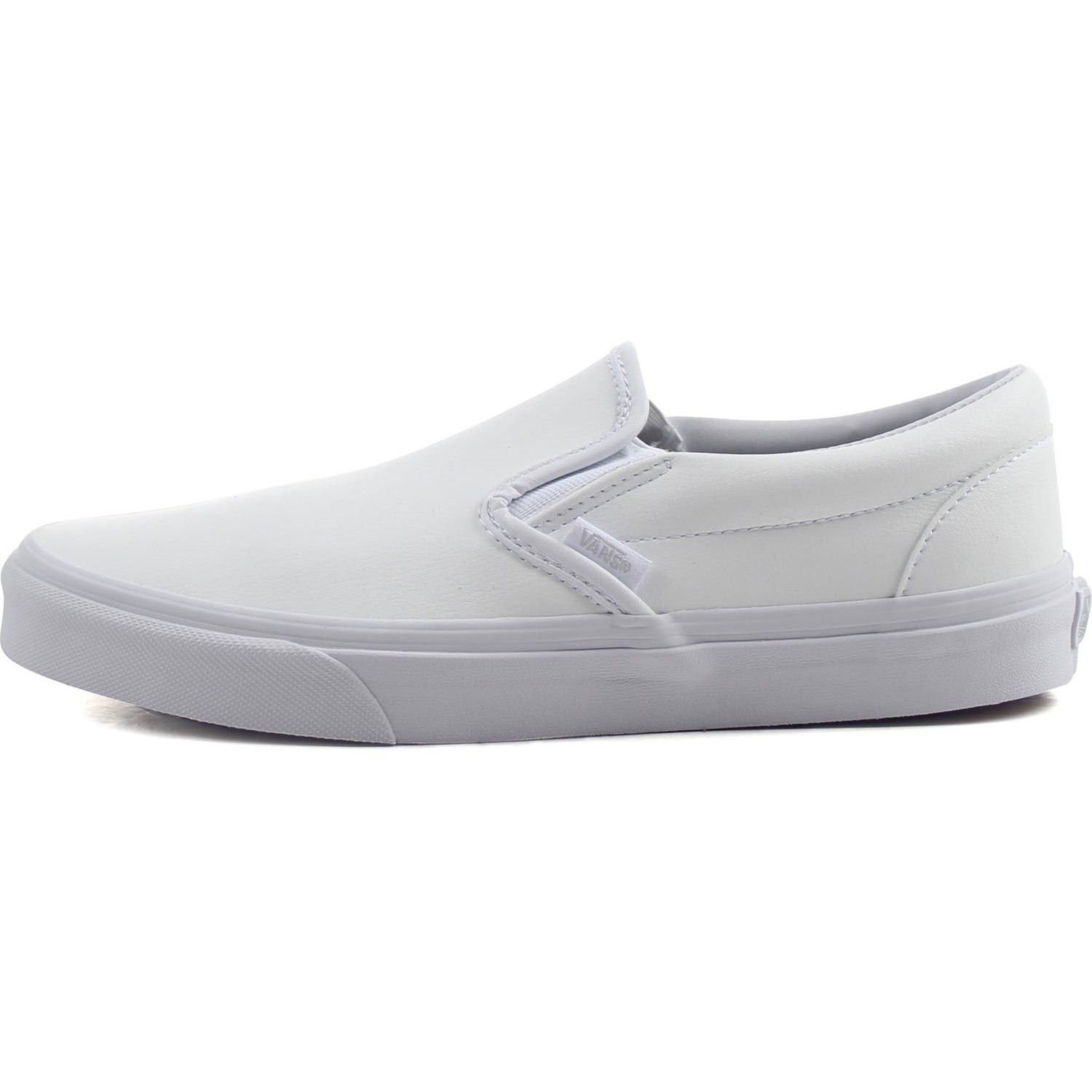 Vans Unisex Adult CLASSIC SLIPON Leather Shoes | (Classic Tumble) True White |