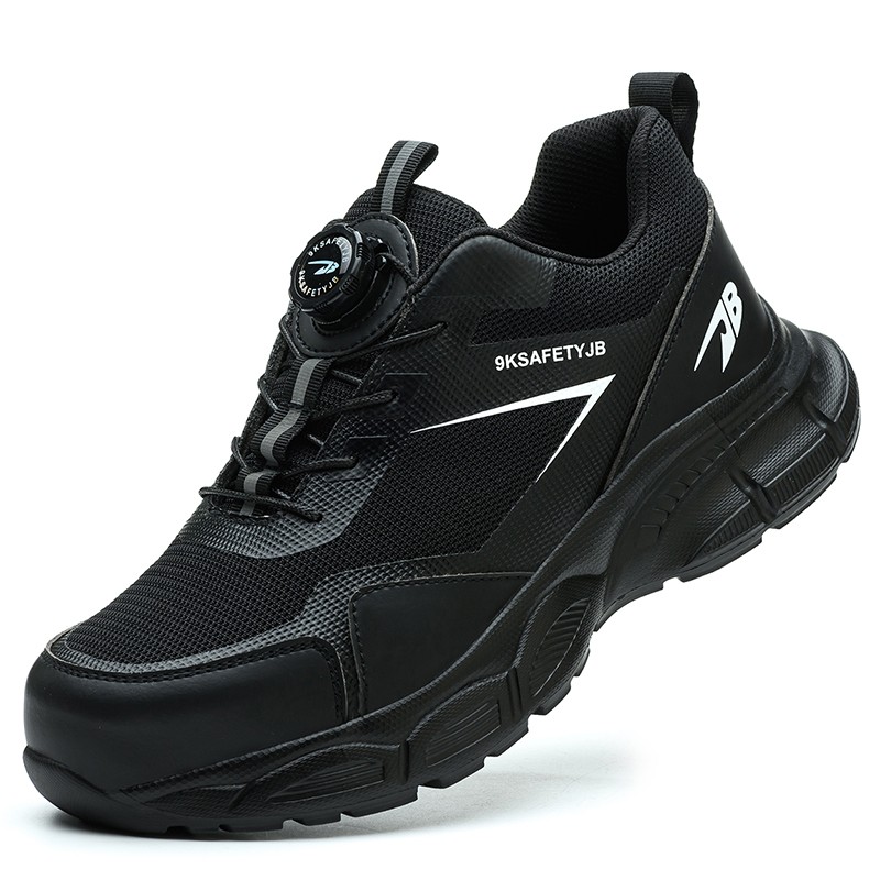 Men Work Safety Shoes Steel Toe Rotating Buckle Indestructible Non-slip Sneakers
