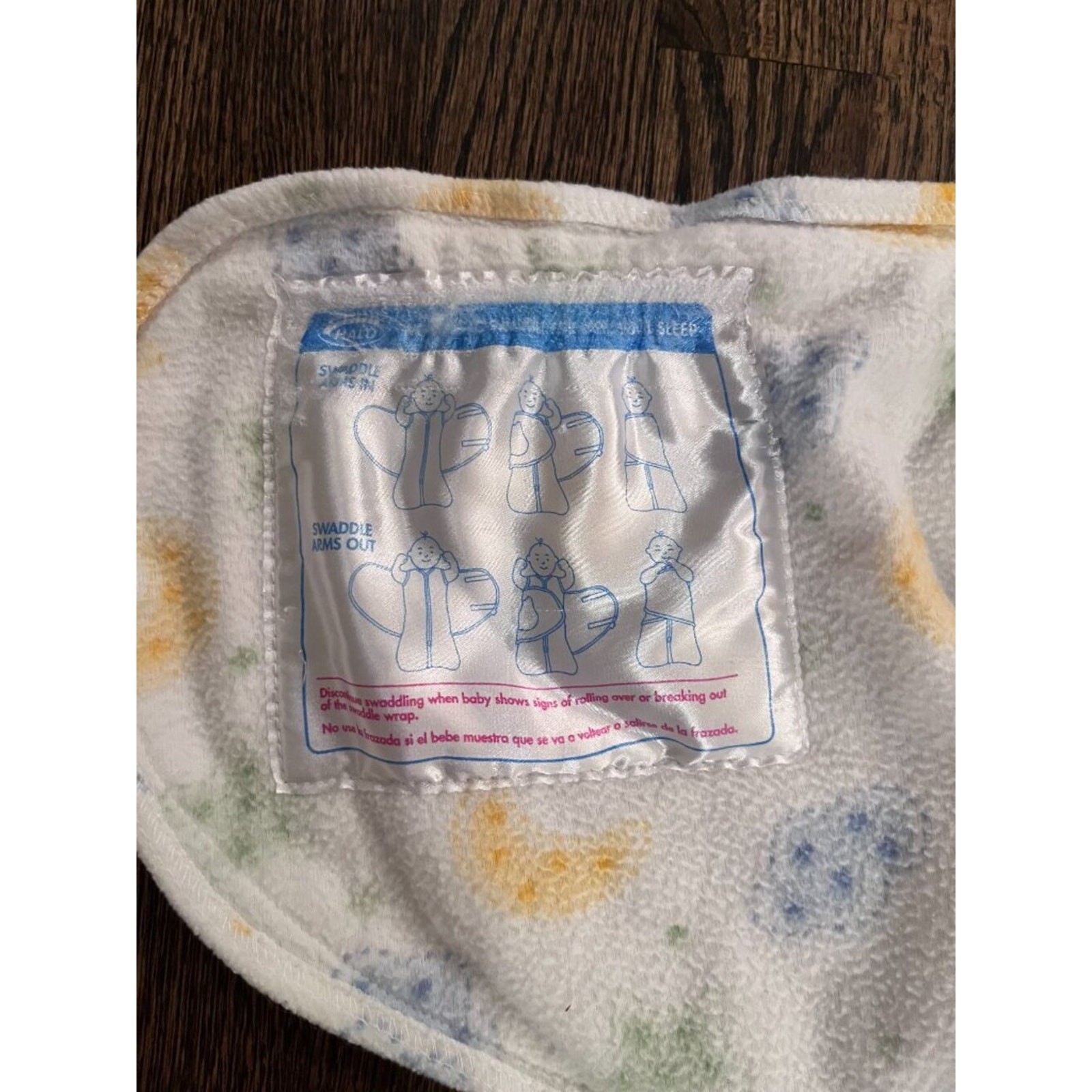 HALO SleepSack Fleece Swaddle Cream Stars Moons Clouds Newborn 0-3M