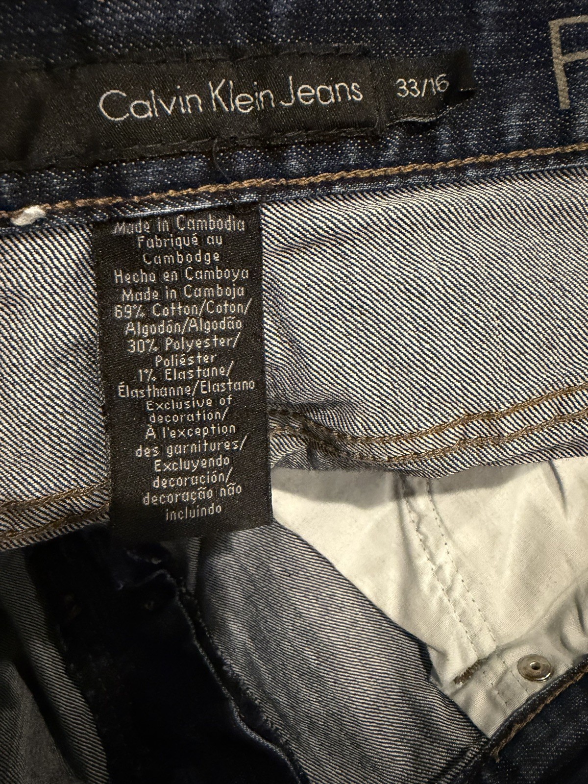 Calvin Klein Jeans Y2K Vintage Flared Fit Women’s Size 16 Dark Wash Bootcut
