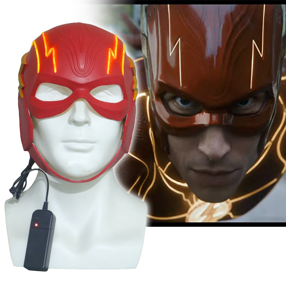 Cosplay The Flash Movie Barry Allen Led Helmet Superhero Halloween Masks Props