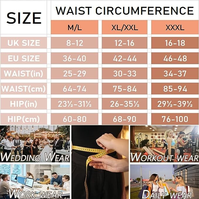 Control Knickers Tummy Shapewear Control Middle Waist Body Shaper 3XL) B5R51