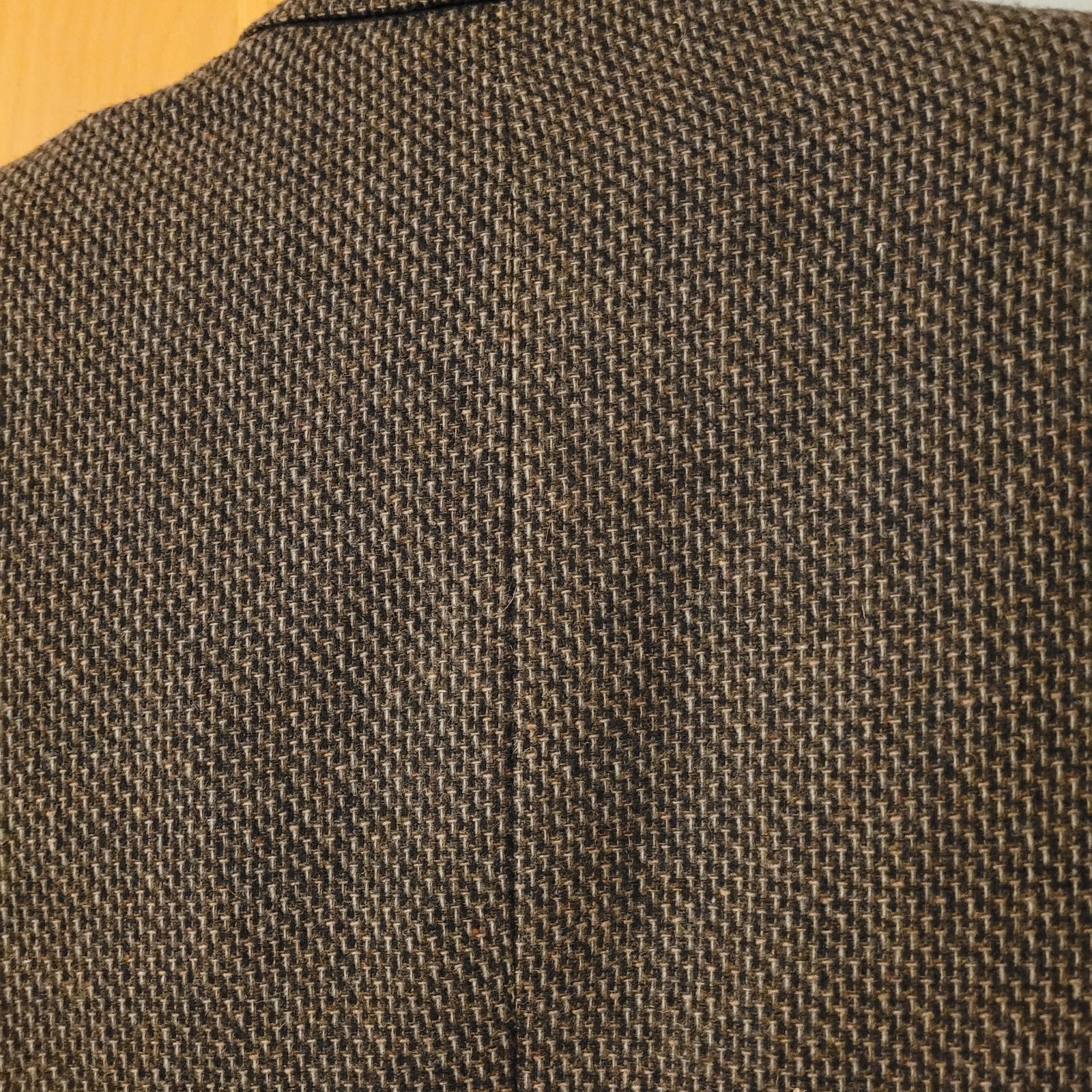 Yorkshire & Hill 46L Brown Tweed Wool Sport Coat Herringbone