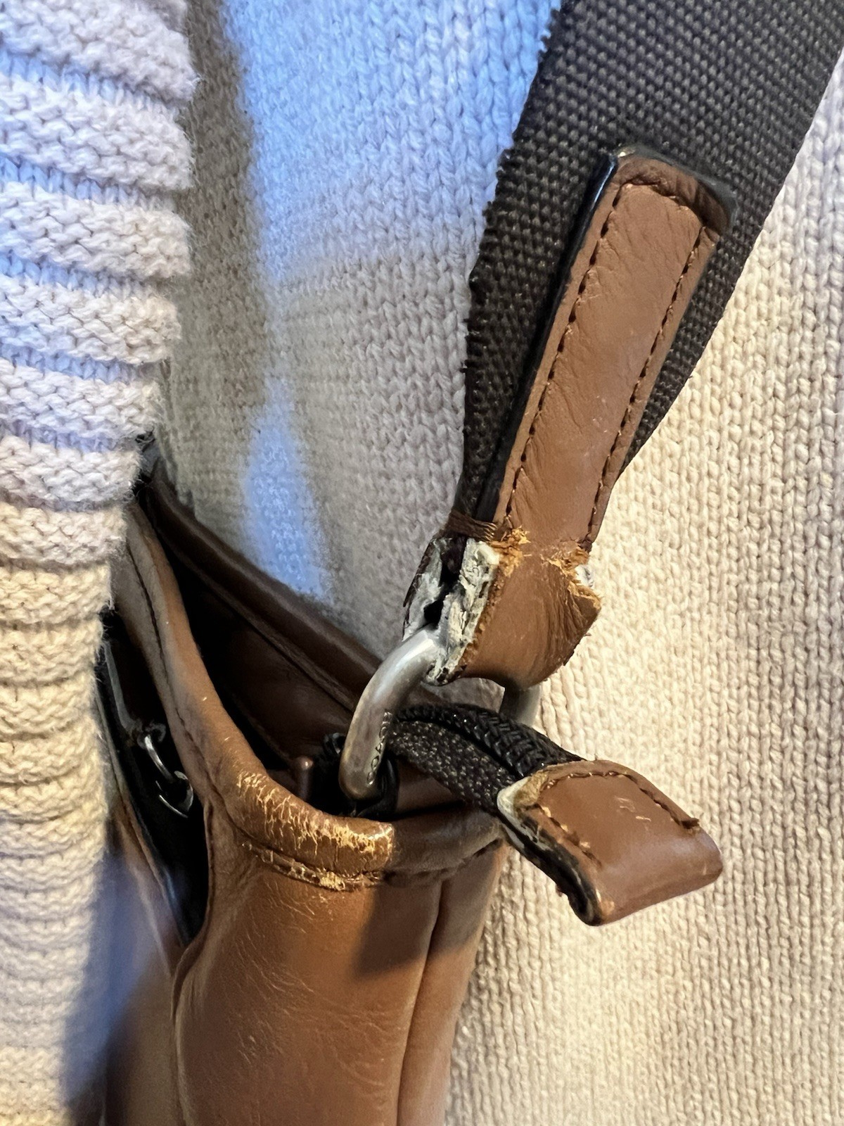 Coach Camden Tech Crossbody Messenger Bag Brown Leather