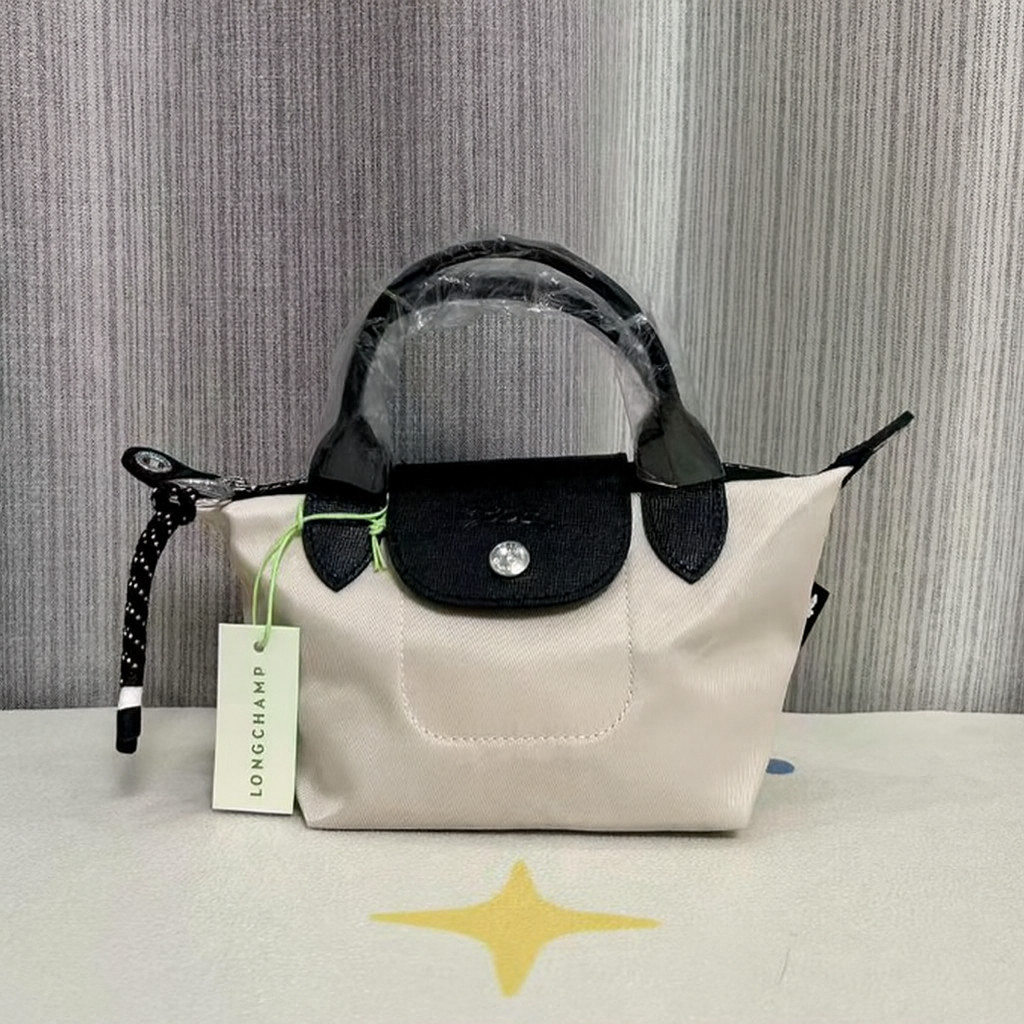 Longchamp Le Pliage Energy XS Crossbody Shoulder Bag Beige Nylon Outlet Dutyfree