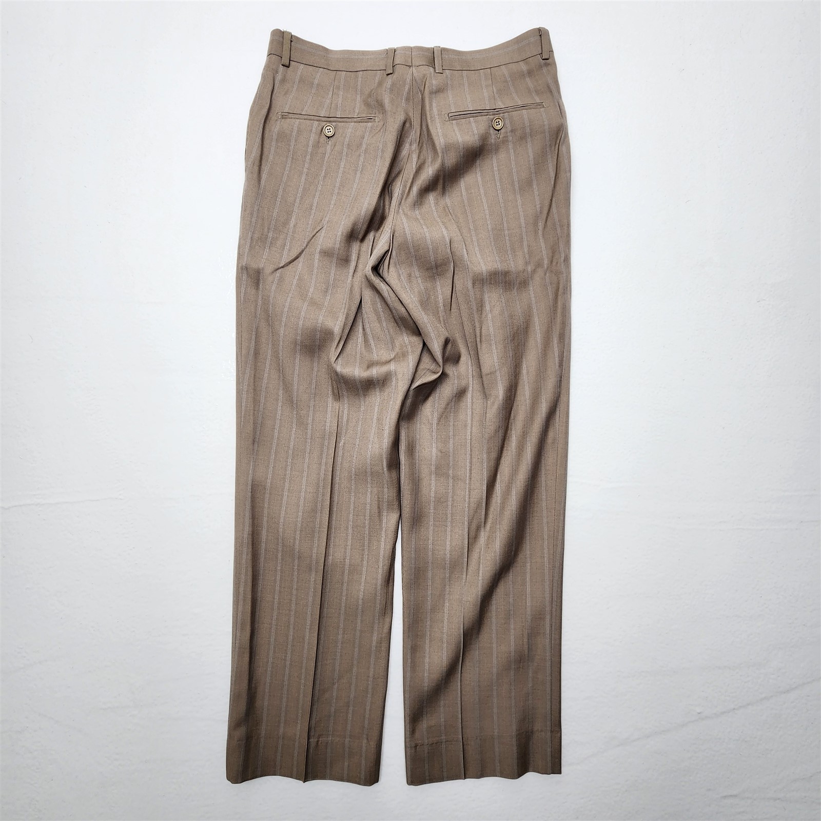 Lineage 40R 32×30 Brown Striped 3Btn 2Pc Mens Jacket Pants Suit