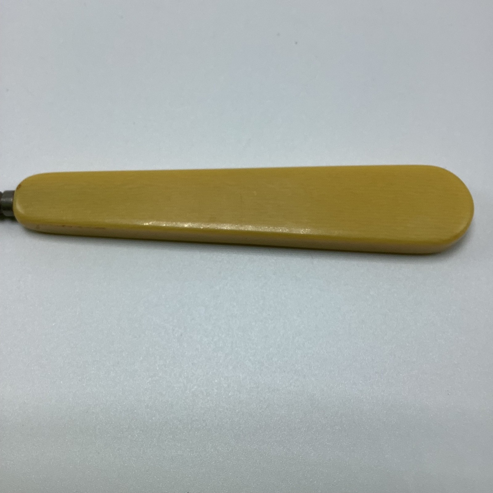 Vintage Button Hook w/ Yellow Celluloid Handle