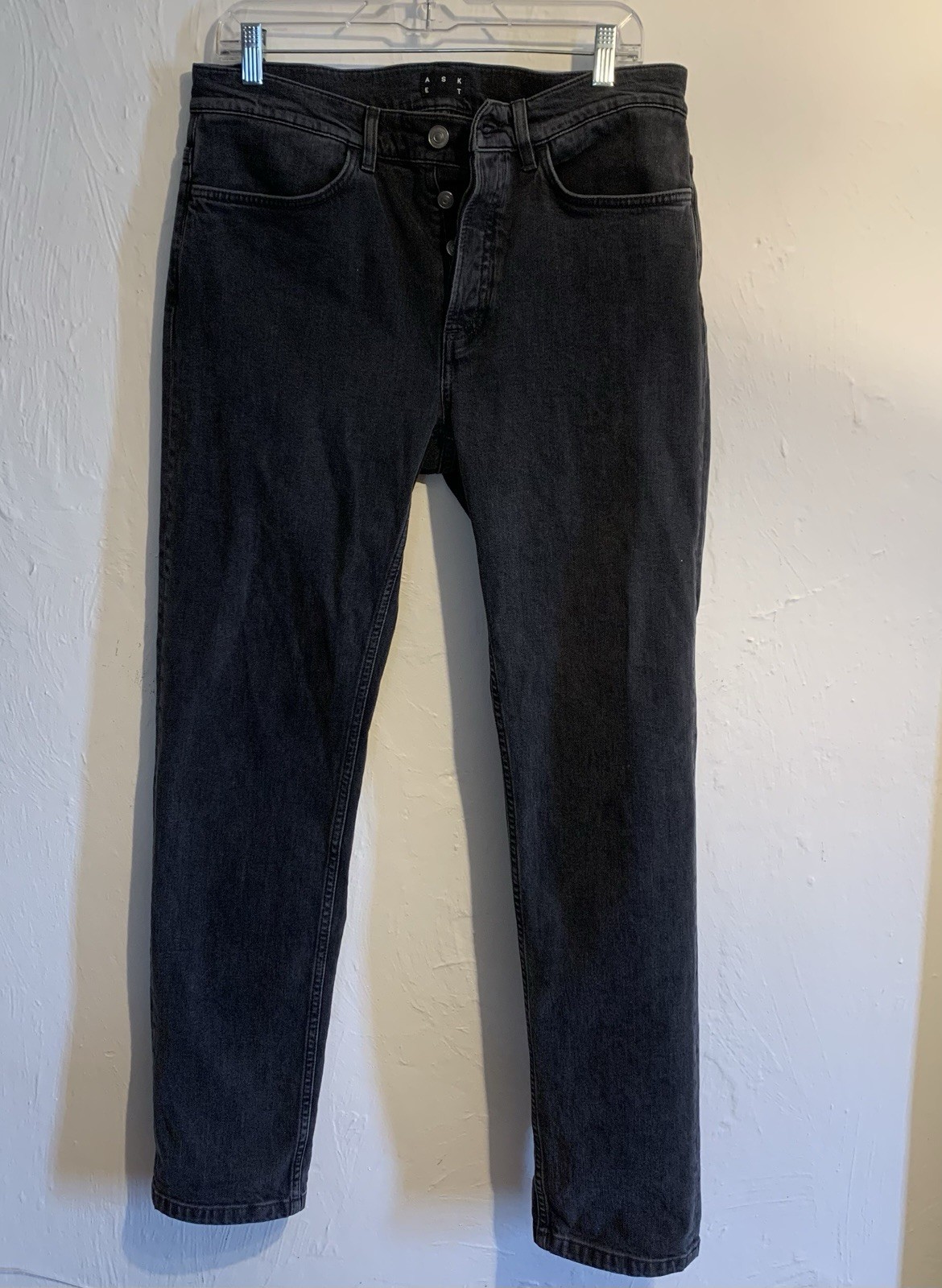 Asket Jeans – Slim 33×32 – Grey Wash – Made In Italy Denim