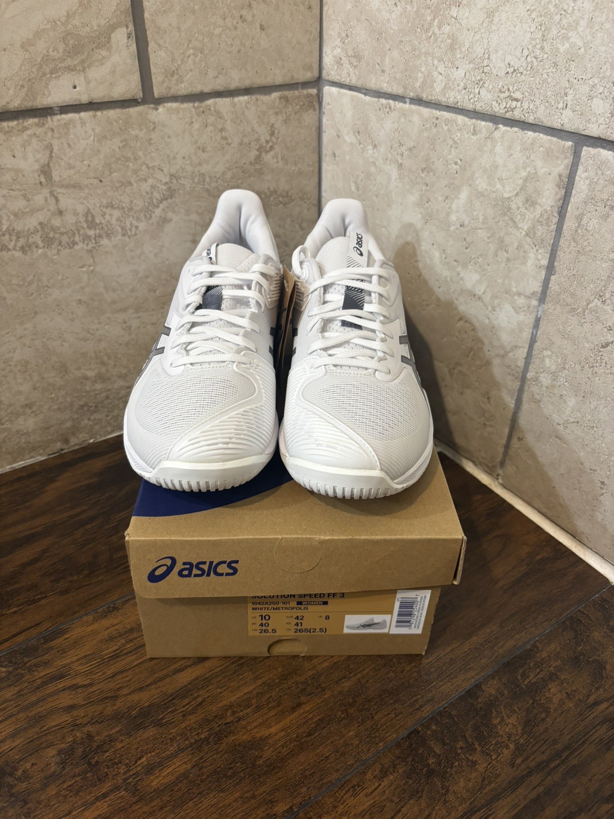NEW Asics Solution Speed FF 3 Women’s Size 10 – White / Metropolis