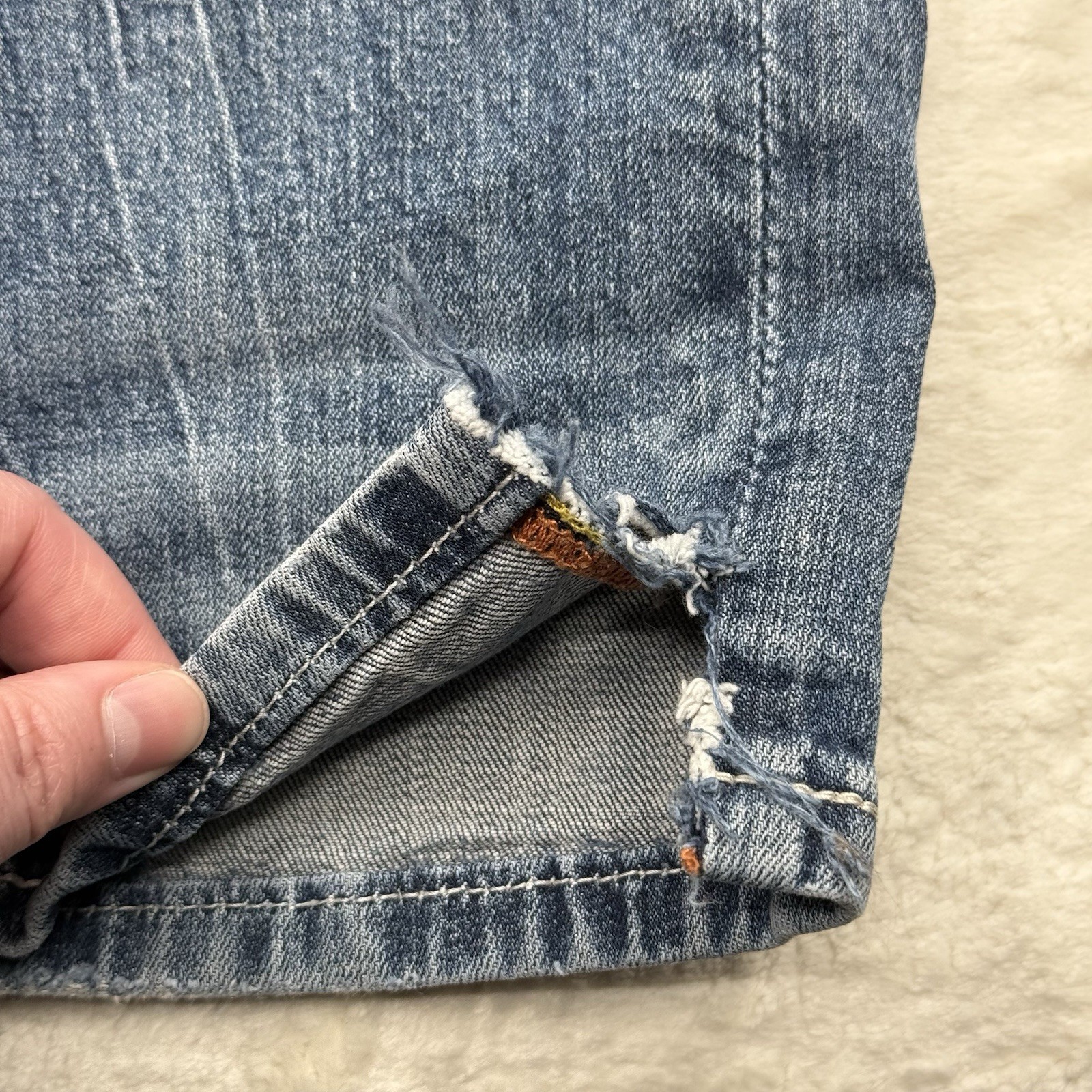 Rock Revival Mens Blue Medium Wash Crete Straight Leg Denim Jeans Size 32