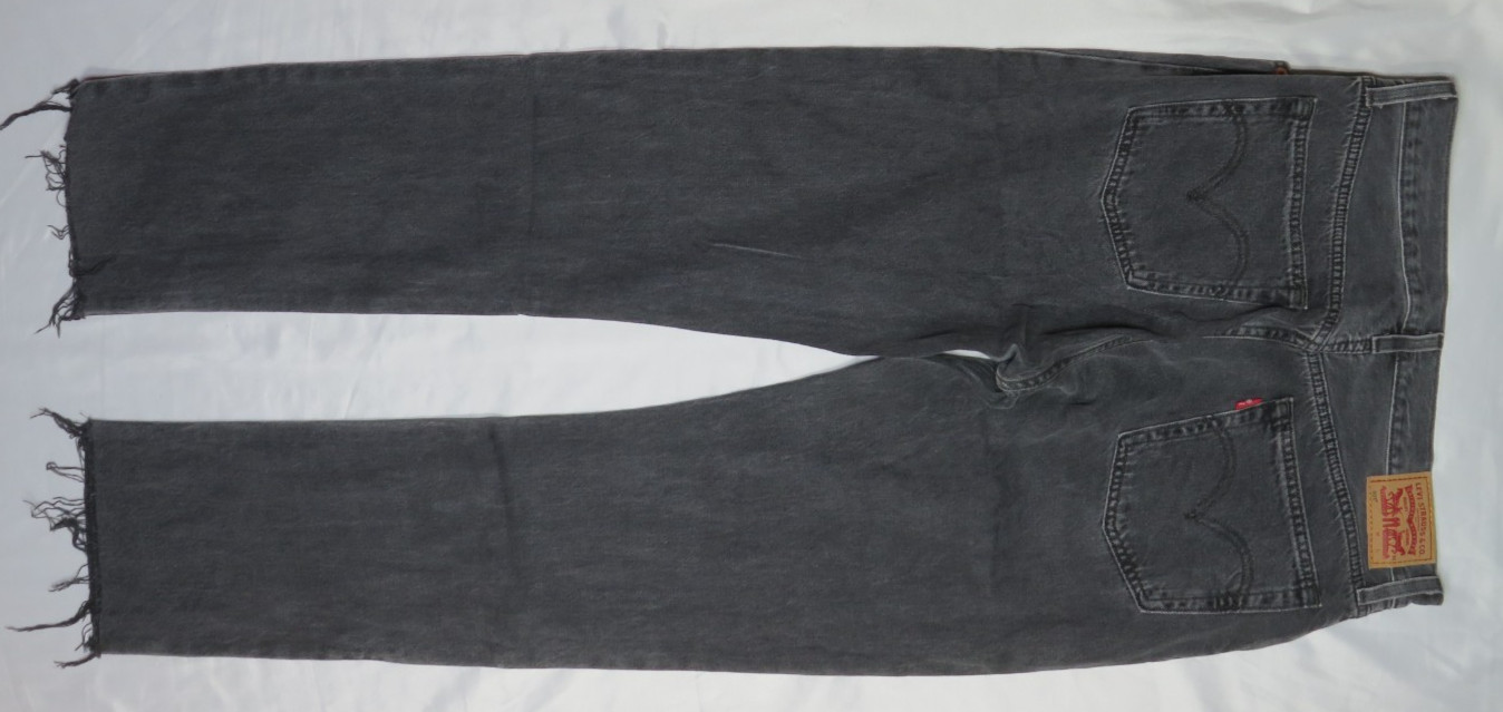LEVIS BLACK JEAN 501 30X30 ORIGINAL STRAIGHT BUTTON FLY 100% COTTON DENIM