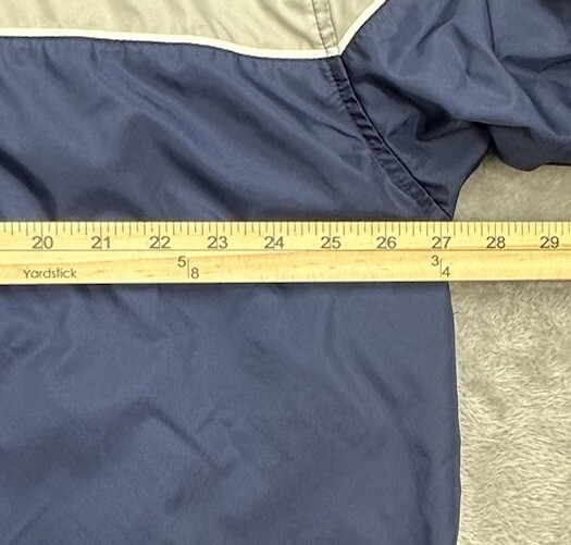 VTG Y2K Nike Jacket Mens XL Blue Full Zip Lined Windbreaker Pockets Swoosh
