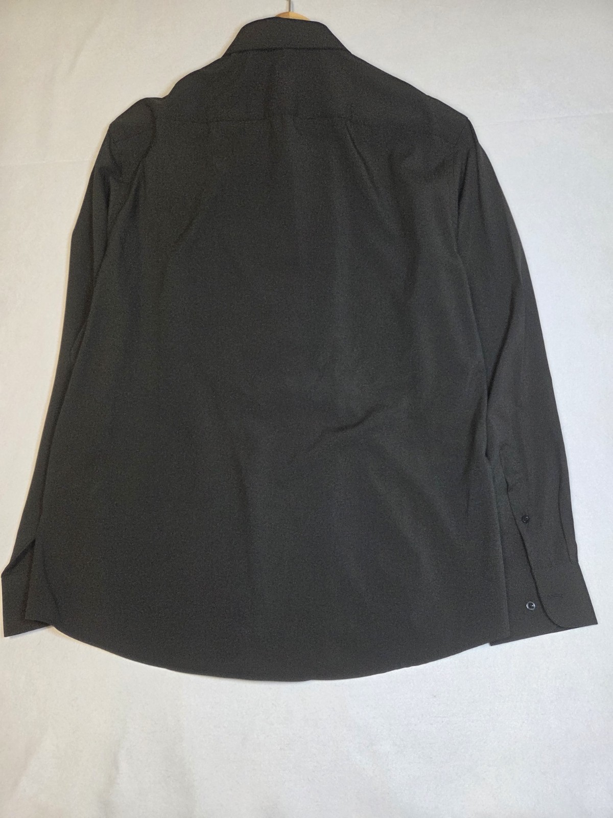 Nautica Slim Fit Performance Dress Shirt Stretch Black Solid XL 17-17 1/2 34/35.