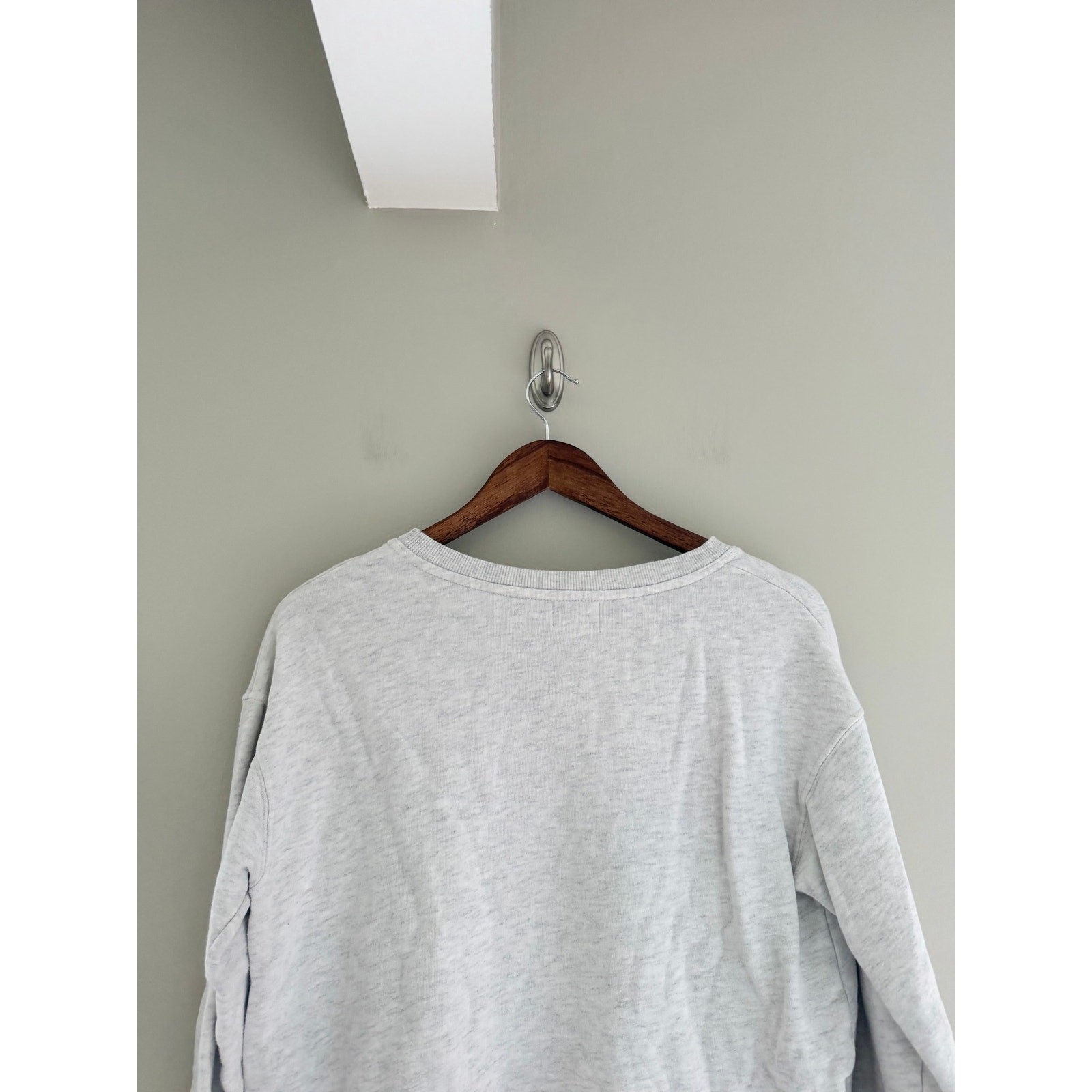 SUNDRY Lightning Bolt Double Zip Oversized Sweatshirt in Light Grey Size Small/1