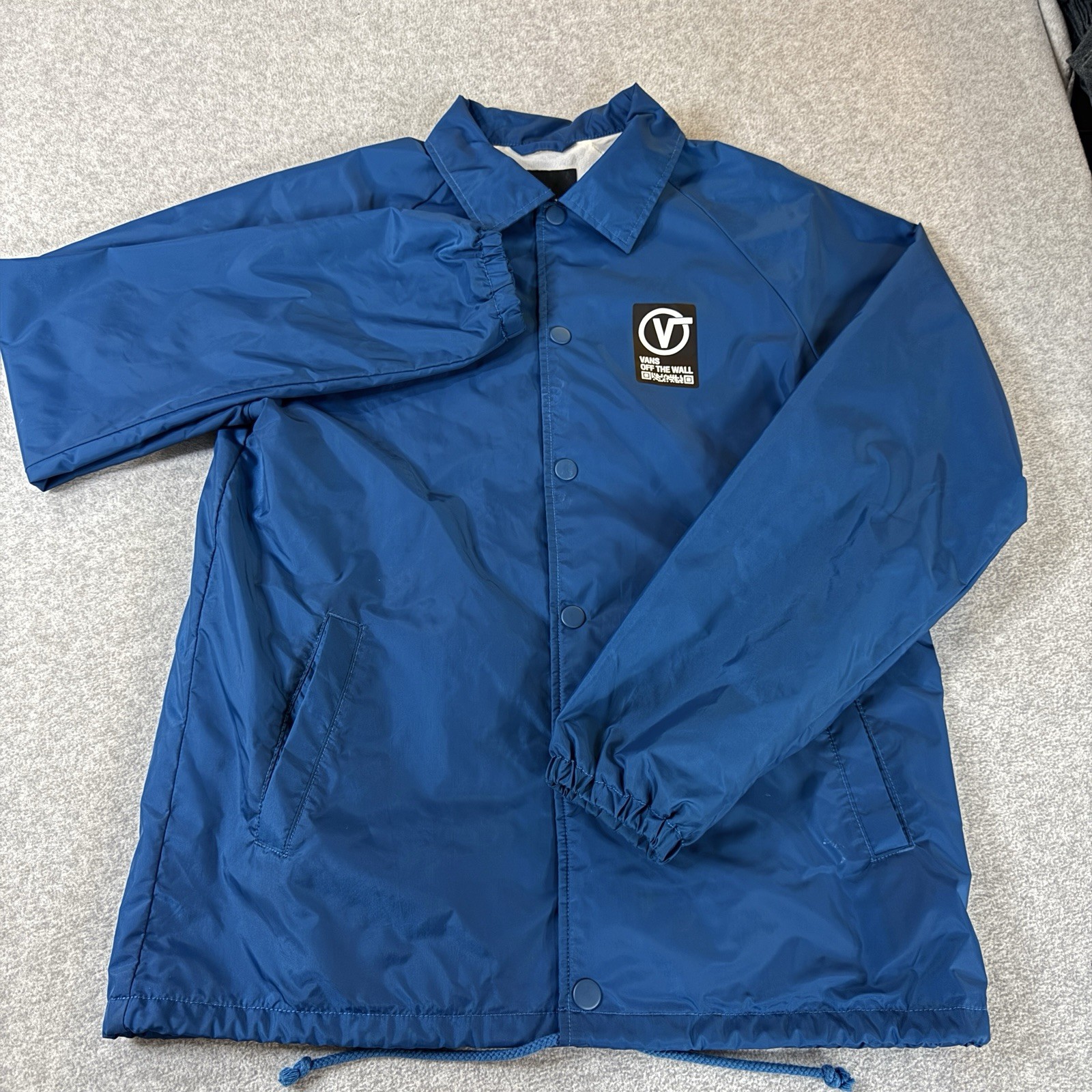 Vans Torrey Windbreaker Jacket Snap Button Skating Double Sided Military Spec S