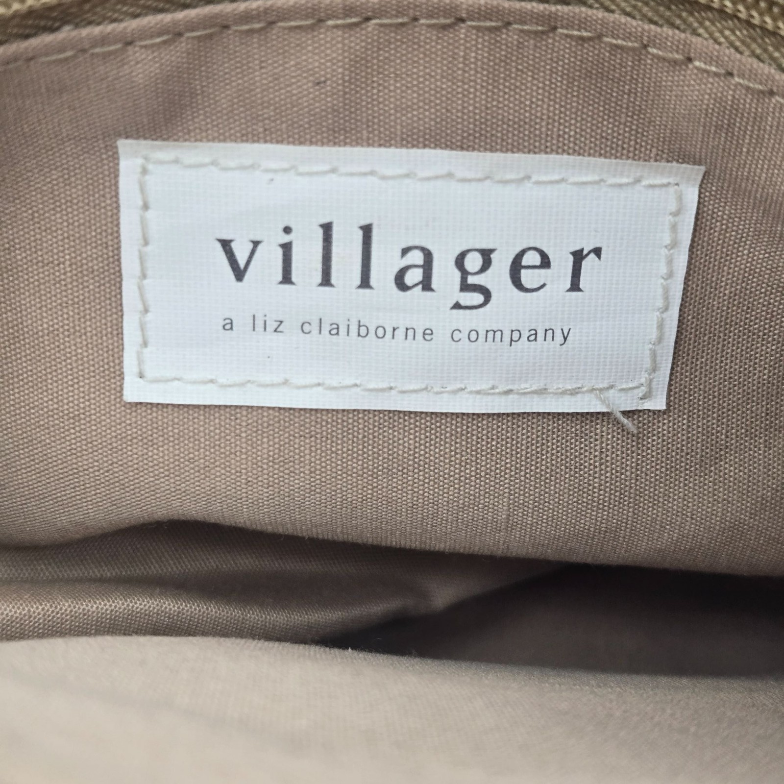 Villager Beige Faux Leather Shoulder Bag With Buckle Accent & Zipper Closure
