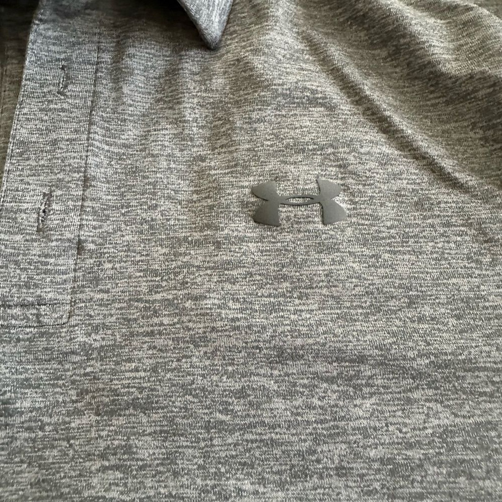 Under Armour large men gray playoff polo