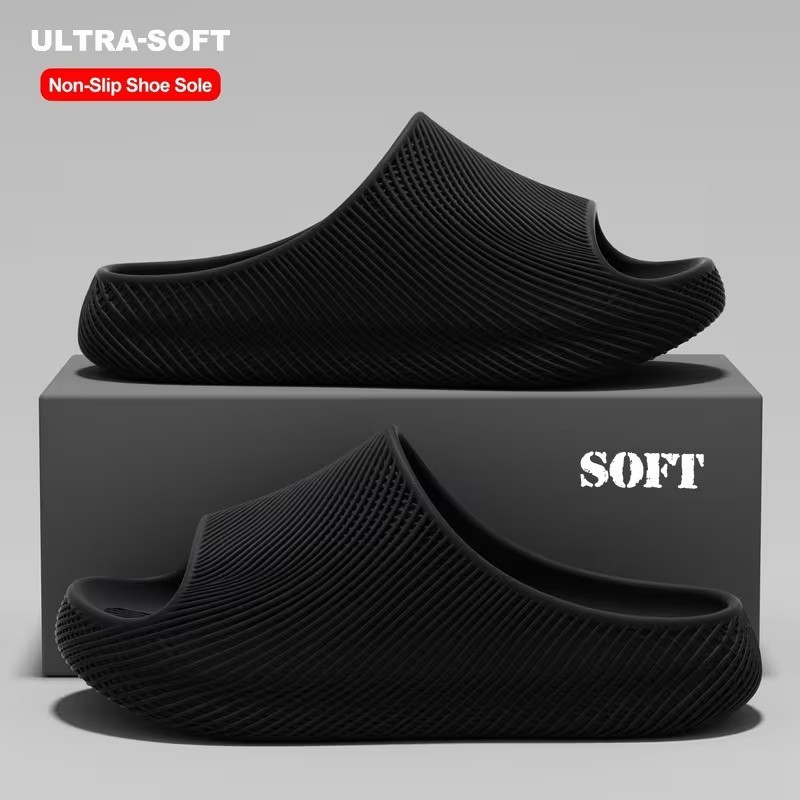 Unisex Ultra-Soft Cloud Cushion Platform Slides Thick Sole Non-Slip EVA slippes