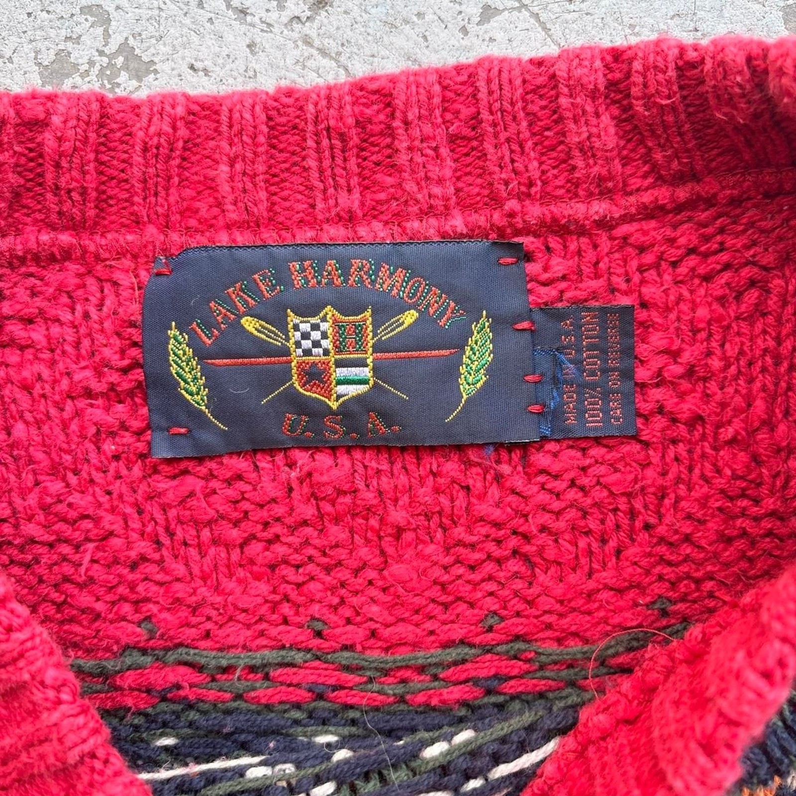 Vintage 90s Lake Harmony Knit Sweater