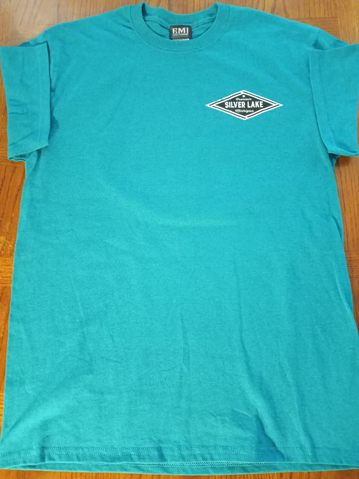 NEW SILVER LAKE MICHIGAN T SHIRT..SIZE MEDIUM..1874..EMI BRAND SHIRT