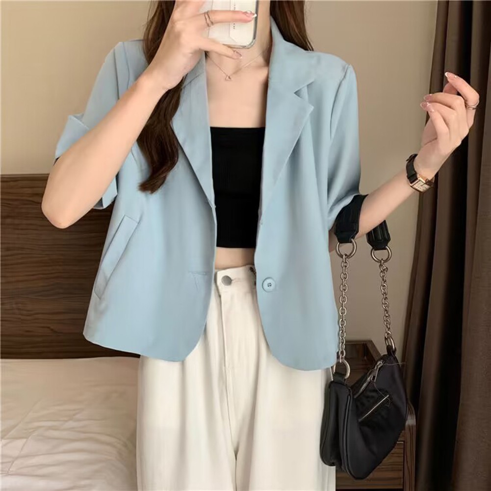 Elevate Your Style with Korean Style Summer Blazers for Women Single Breasted