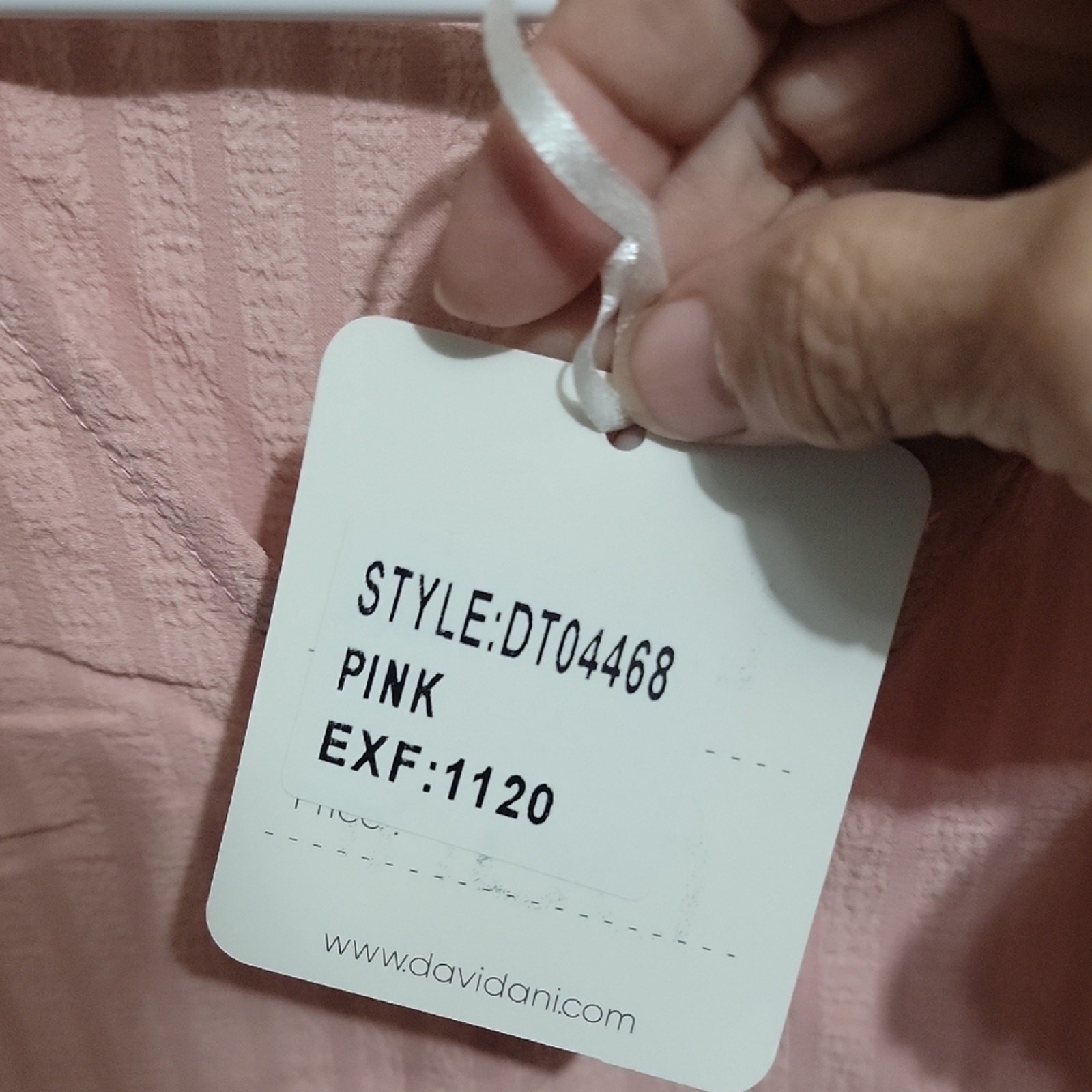 Davi & Dani Women’s Blouse Small Pink Textured V-Neck Puff Sleeve Casual Top