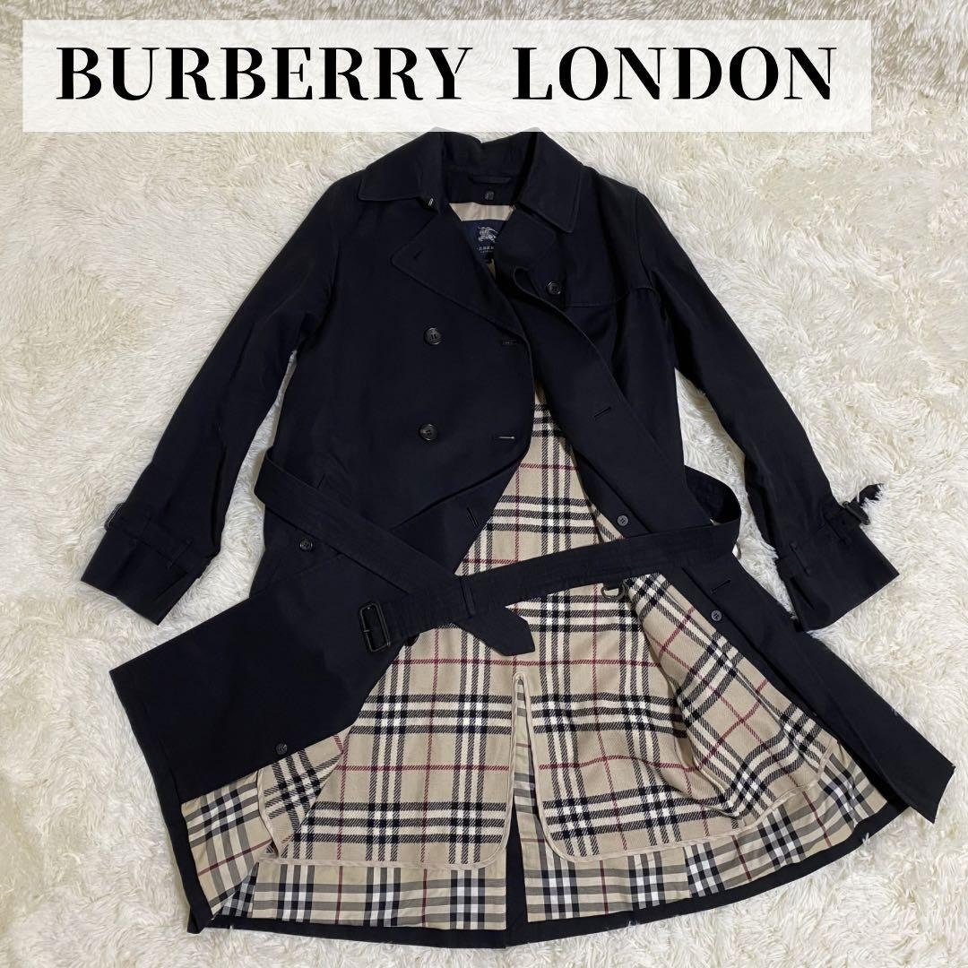 BURBERRY LONDON Nova check trench coat belt liner