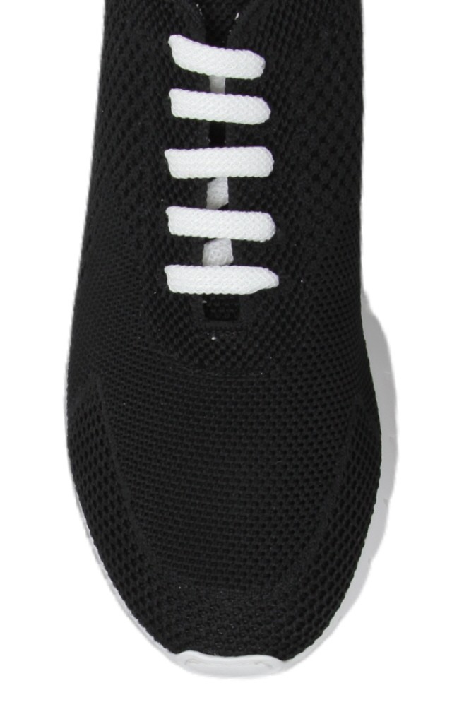 $820 Kiton Black Cotton Sneakers – (KT89255)