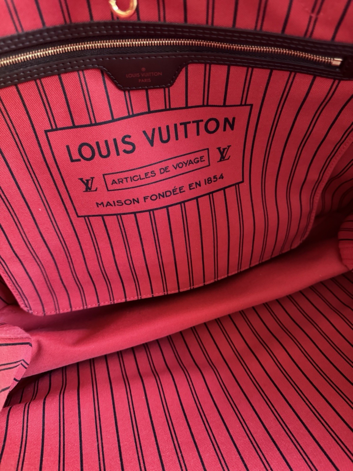 Louis Vuitton Neverfull GM Damier Ebene Canvas Bag