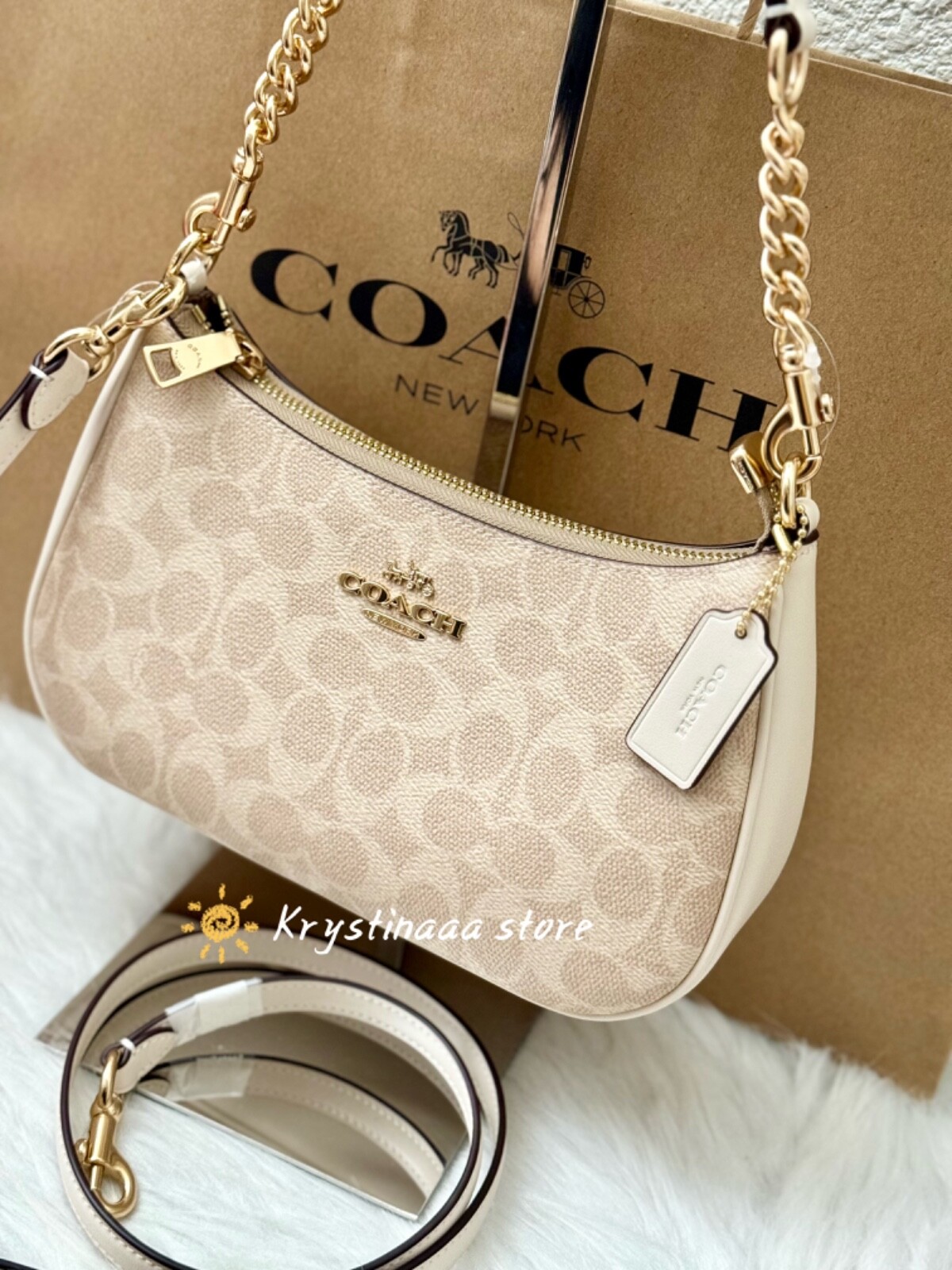 NWT Coach Teri Shoulder Bag In Signature Canvas CV933