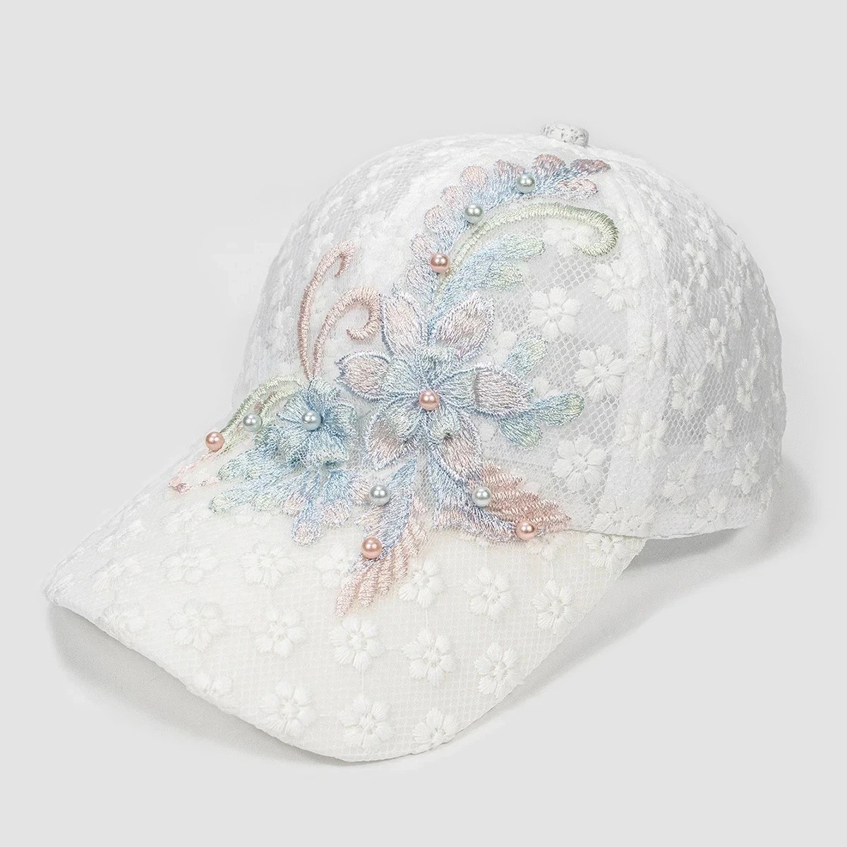Embroidery Flowers Designer Baseball Cap Mesh Caps Women’s Fashion Hat