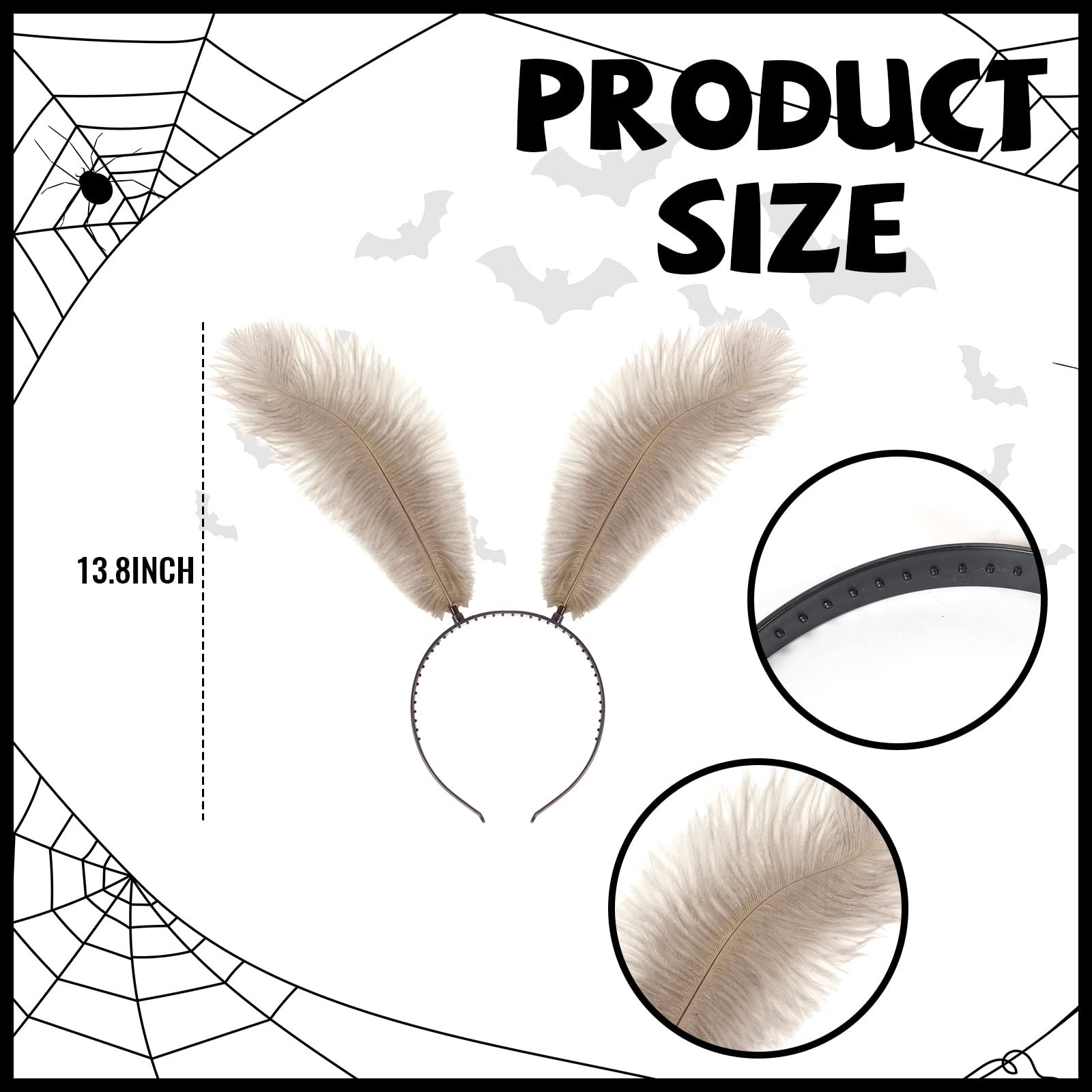 2 Pcs Halloween Moth Butterfly Wings Cape Costume with Feather Ant Headband