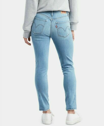 Levis Sculpt Classic Mid Rise Skinny Silver Side Strip Womens Jeans 6 Med, 8 Med