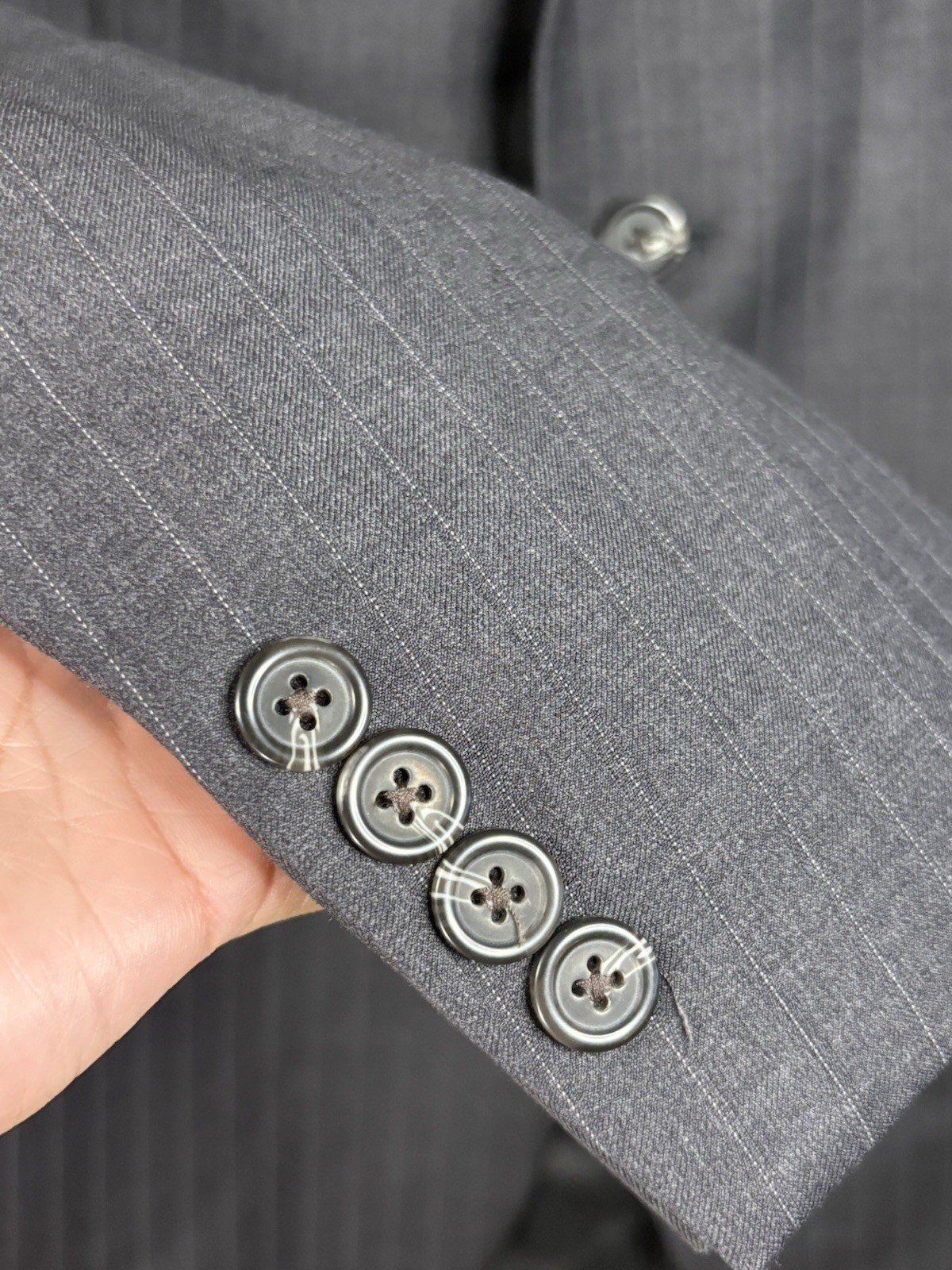 Lauren Ralph Lauren Dark Gray Blazer Mens Sz 44R 2 Button Wool Sport Coat Jacket