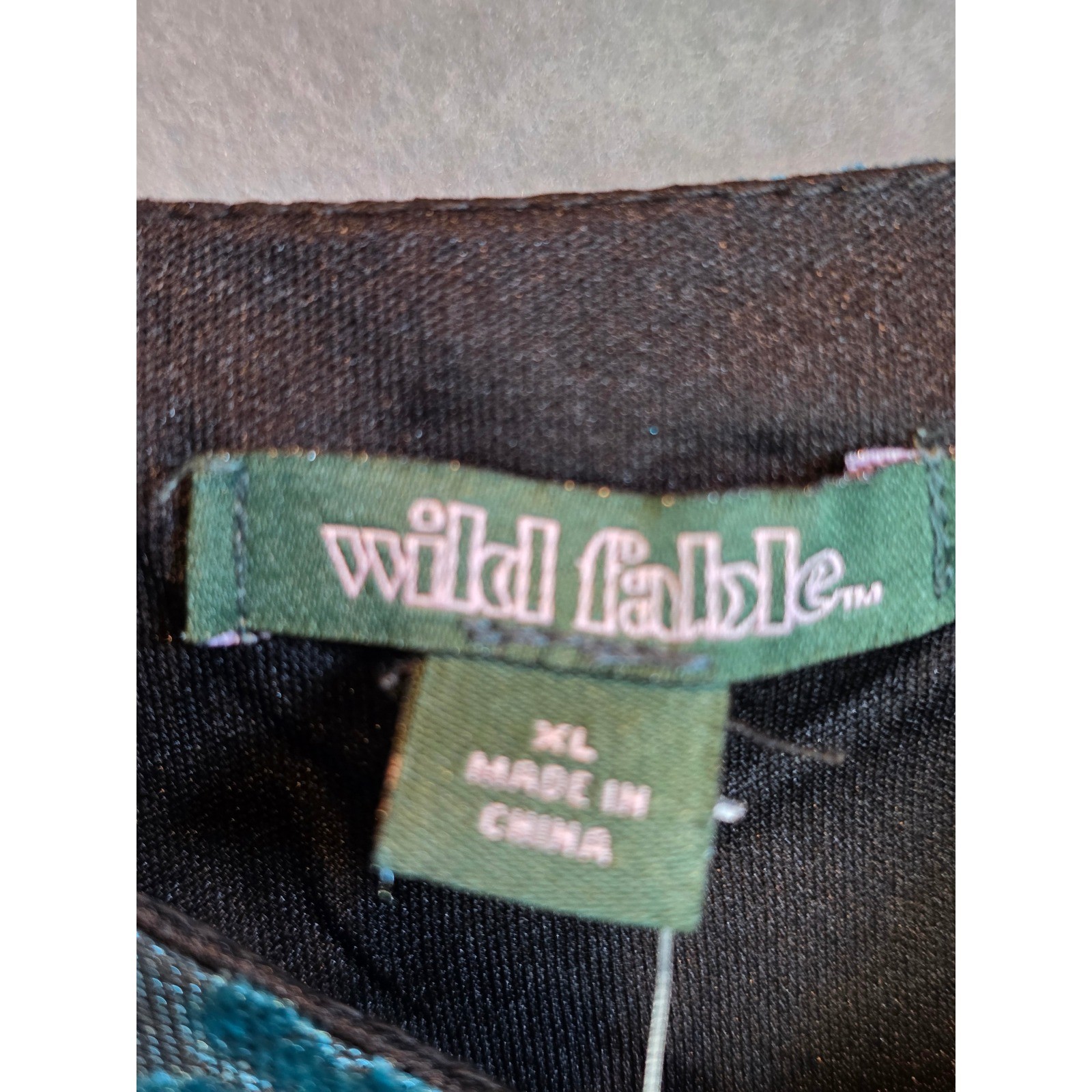Wild Fable Burnout Velvet Floral Camisole Top Dark Teal XL Asymmetrical Defect