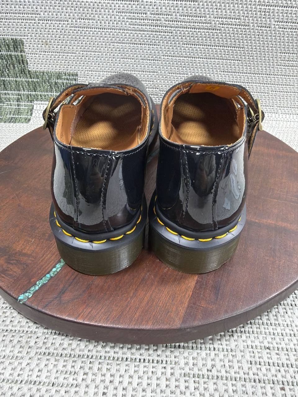 Dr Martens Shoes Women Size 9 Us 8065 Mary Jane Black Patent Leather Shiny