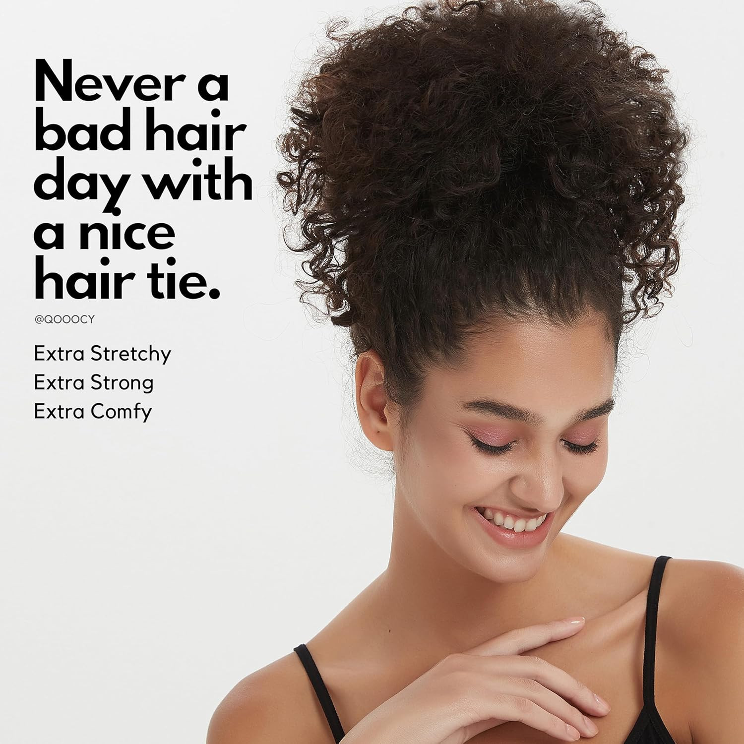 Extra Long Hair Tie for Thick and Curly Hair – Elastic Ponytail Holders for Wome