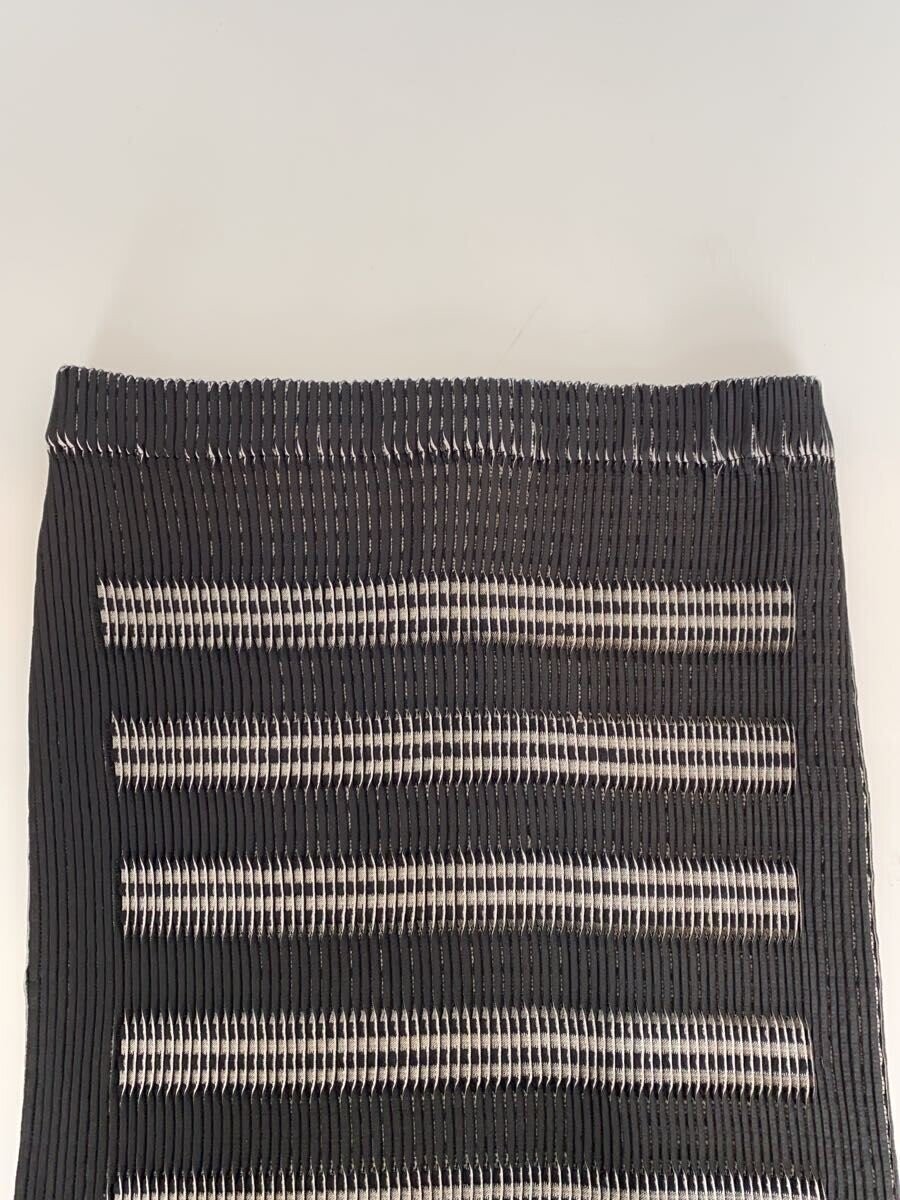 ISSEY MIYAKE Pleats Fringe Hem Long Skirt 2 Polyester BLK IM82FG510
