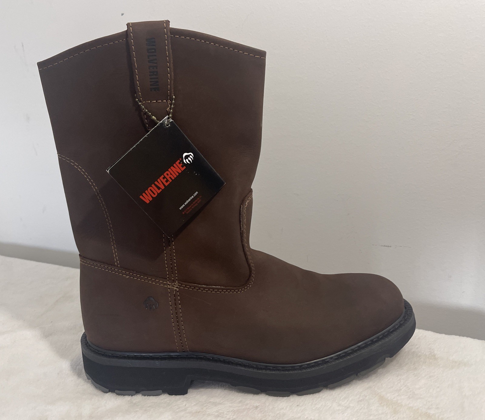 Wolverine Mens Work Steel Toe Wellington Brown Leather Single Right Boot W04727