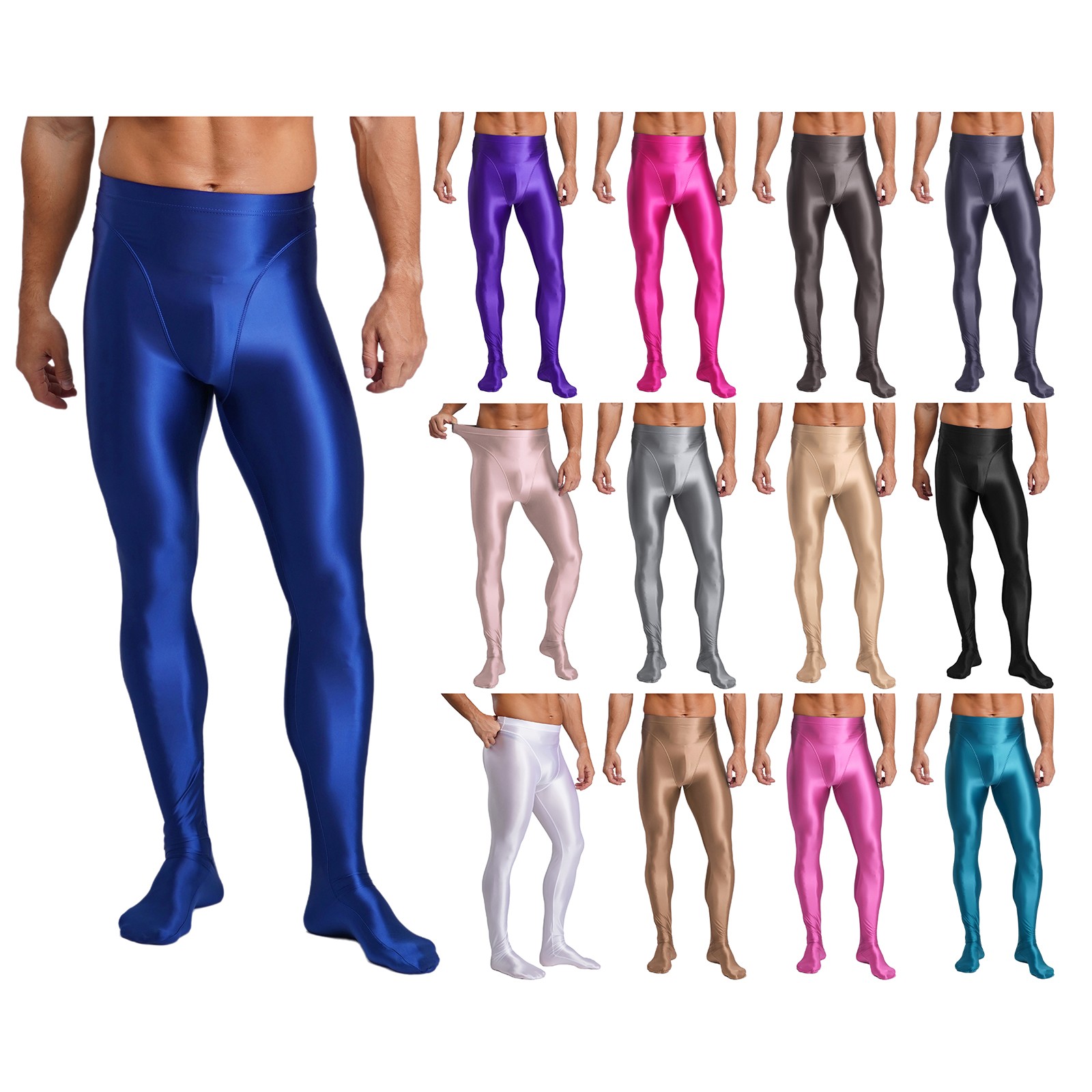 Mens Panty Yoga Underwear Fitness Pantyhose Sports Stockings Compression Smooth