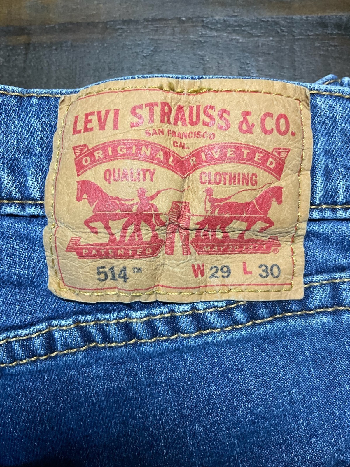 Levi’s 514 Men’s Straight Fit Jeans Size 29×30 W29 L30 Blue Stretch WaterLess