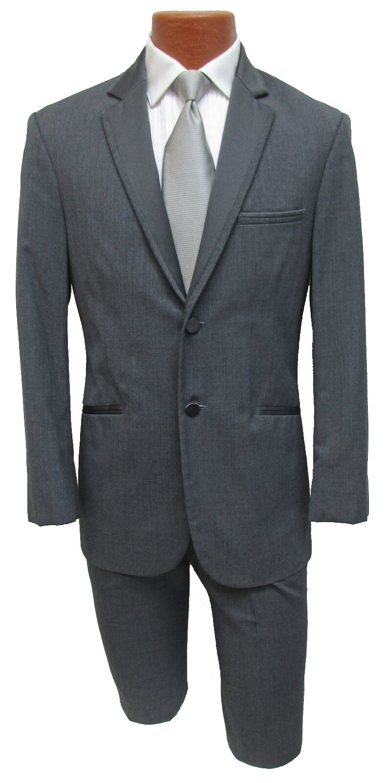 Men’s Jean Yves Steel Grey Tuxedo with Matching Pants 52XL 46W