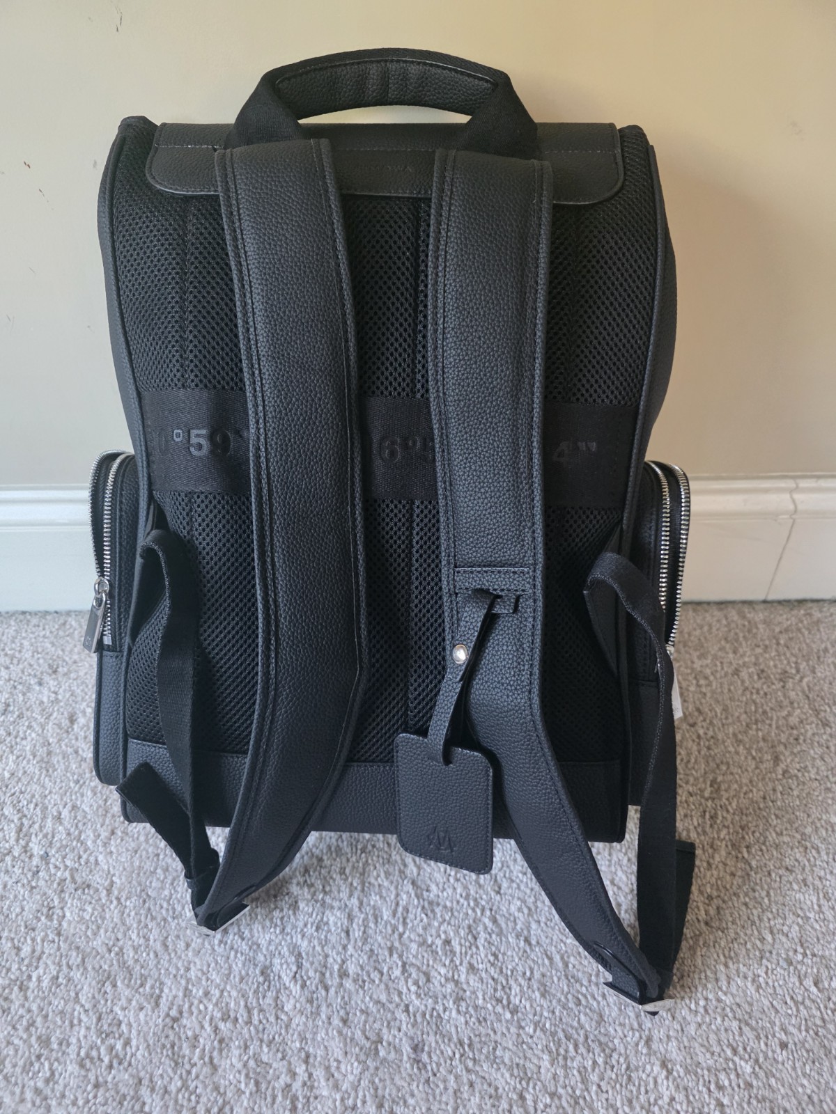 Rimowa Bag – Black Quality Leather Flap Backpack Large – Never Used