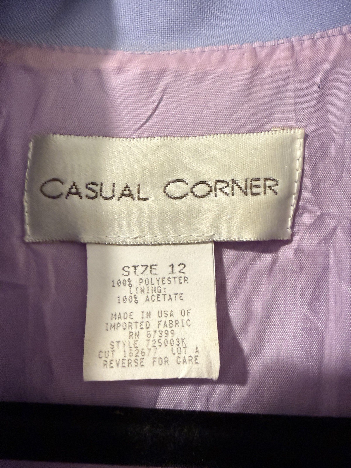 Casual Corner Purple/White Colorblock Collared Zip Sheath Knee Dress 12