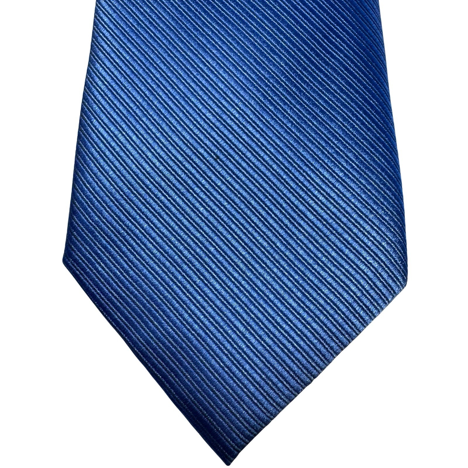 Nautica Blue Solid 100% Silk Necktie 59 X 3.5 All Occasions Beautiful Tie!