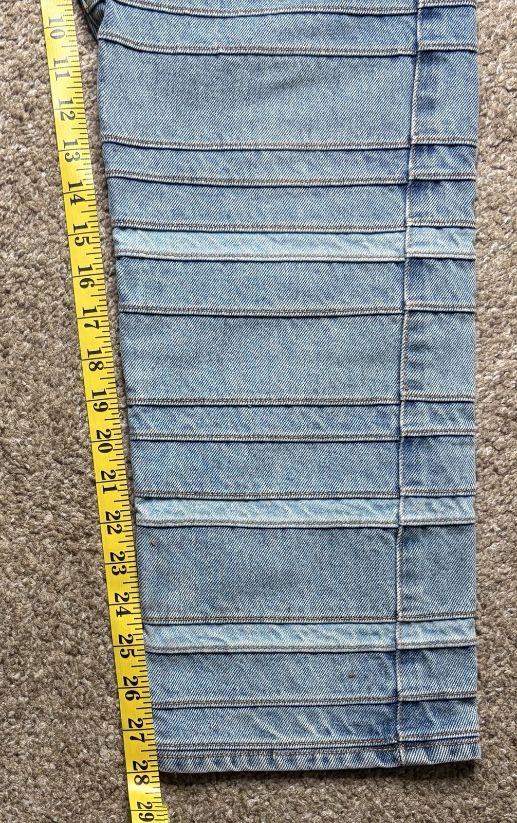 Supreme Layered Light Indigo Denim Jeans Size 30 F/W 22’ Size 30 Excellent Cond.