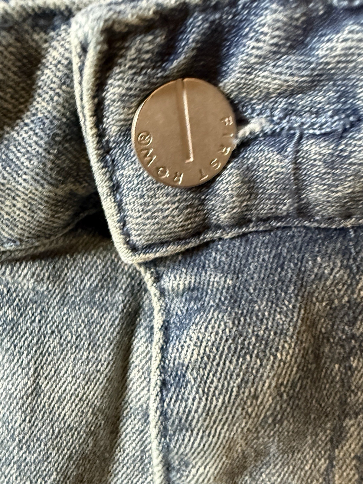 First Row Utility Cargo Repair Distressed Denim Jeans Size 38X32